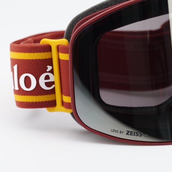 Chloe CH0072S 002 Ski Mask Burgundy/Yellow Shield Frame, Violet Lenses main image 4